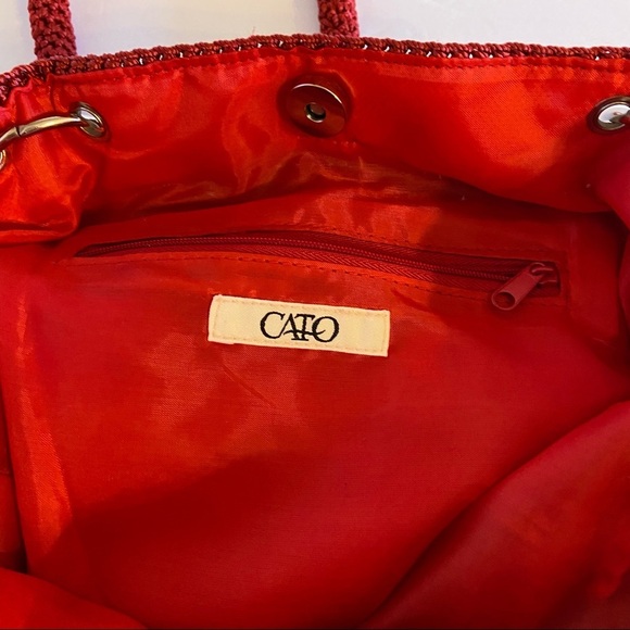 Cato Multi Color Crochet Style Shoulder Bag Purse - Picture 9 of 9